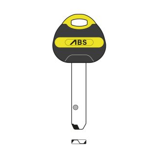 XHV096 - DAABSKBYW3 AVOCET ABS ULTIMATE POS3 KEY BLANK YELLOW