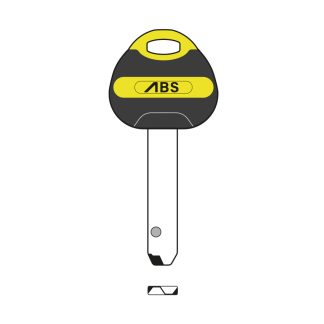 XHV097 - DAABSKBYW4 AVOCET ABS ULTIMATE POS4 KEY BLANK YELLOW