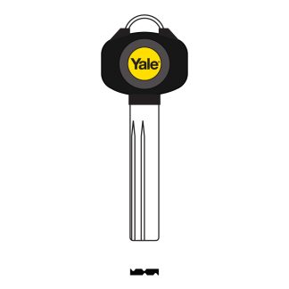 XHV124 - YS3-KB-43 11A YALE 3 STAR PLATINUM BLANK SQUARE KEY TIP