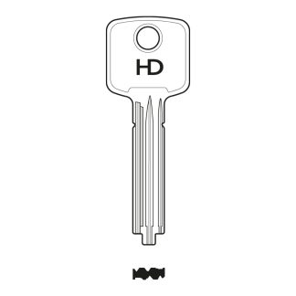 XHV208 - HD X7 DIMPLE KEY BLANK BRISANT ULTION 7 DIMPLE BLANK