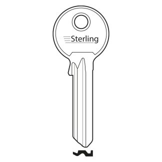 GC127 - KB027 STERLING PADLOCK BLANK