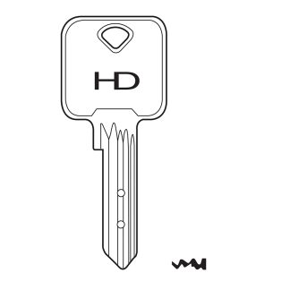 GC173 - V10KB ZOO V10 10PIN BLANK GENUINE ZOO KEY BLANK