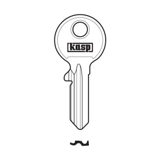 GC192 - KASP KEY BLANK 124 40MM TO SUIT KASP COLOURED PADLOCK