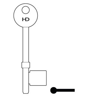 GL007 - KB145 GENUINE UNION KYY 5G MORTICE KEY BLANK