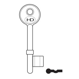 GL124 - STERLING 3L KB023 2B PROFILE 23-2 NEW STYLE MORTICE KEY BLANK