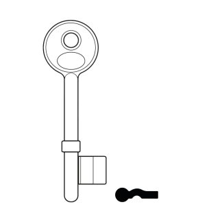GL125 - STERLING 3L KB023 3C PROFILE 23-3 NEW STYLE MORTICE KEY BLANK