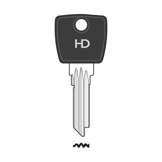 H0744 - ABUS X60 ABX60 3* PLASTIC HEAD KEY BLANK