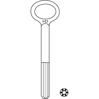 L376 - KEY FOR BANHAM R102 DOORBOLT