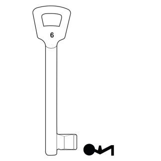 L488 - 46NF6L NEMEF 2G MORTICE BLANK CAST IRON