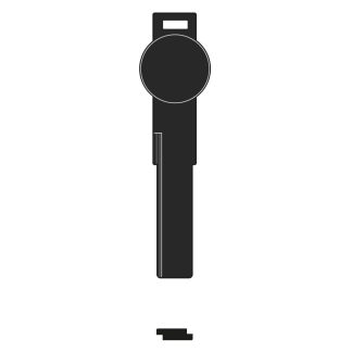 RB1052 - AUDI VW VOLKSWAGEN HU-HAAC13 PLASTIC EMERGENCY KEY BLADE