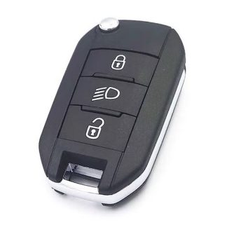 RMPEU032 - PEUGEOT OEM 3 BUTTON FLIP REMOTE HEADLIGHT BUTTON ID46 PCF7941 HU83