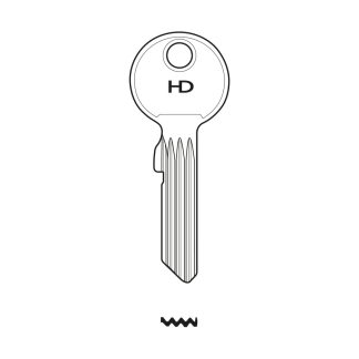 SS197 - WFU2 EVVA 5 PIN KEY BLANK