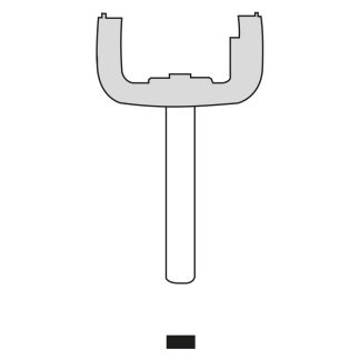 T108 - HU100AT12 VAUXHALL HORSESHOE OPEL CRYPTO NO CHIP