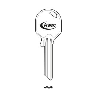 XGC093 - GENUINE ASEC SEC 6 PIN CYL BLK AS1384 NICKEL SILVER