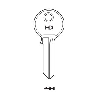 XH1311 - BATON JANUS LOCK 1 AND 2 CYLINDER KEY BLANK TO SUIT CENTRE RAIL LOCKS ON SHUTTERS