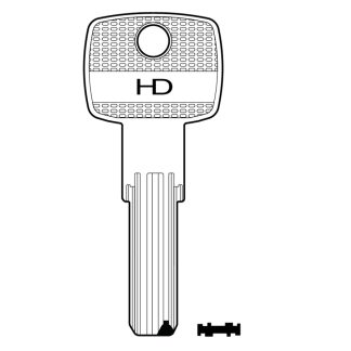 XHV155 - DM82L DOM DIMPLE KEY BLANK