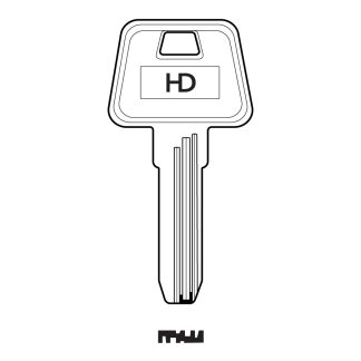 XHV179 - VC87 VACHETTE DIMPLE KEY BLANK