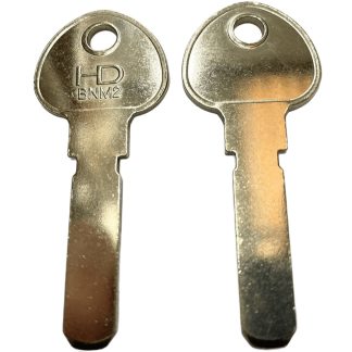 XHV224 - HD BNM2 BANHAM MK2 DIMPLE KEY BLANK TEARDROP HEAD NICKEL SILVER